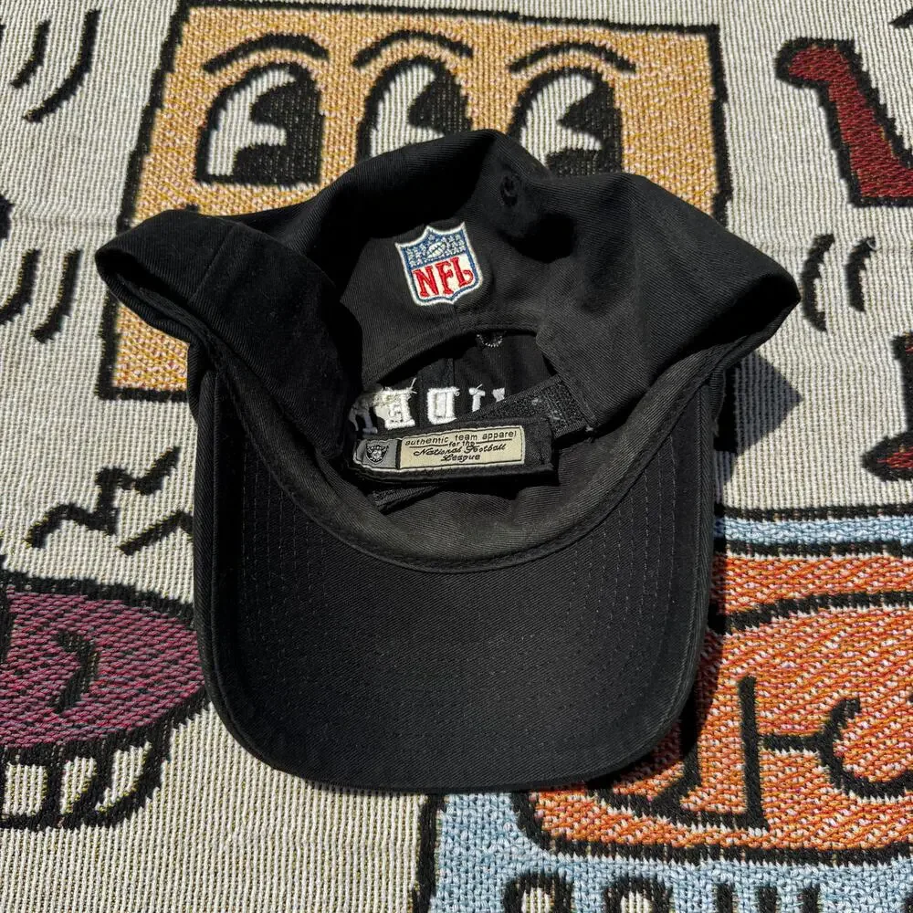 Vintage Black Embroidered Oakland Raiders NFL Puma Adjustable Hat